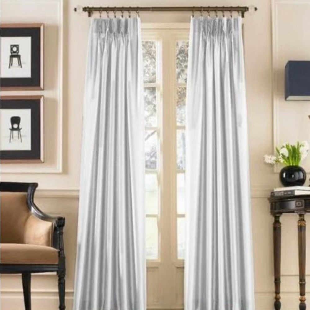 Curtainworks Marquee Curtain. Set of 3 single panels - White - 30”x120